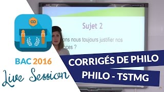 Bac 2016  Corrigés de Philo  Terminales STMG [upl. by Lanny]