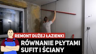 Ciepłe i równe ściany z płyt  Remont DUŻEJ łazienki 2  Nowe wkrętarki  BOSCH GSR  GSB 185 Li [upl. by Niatsirt620]