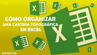 ✍️Cómo Organizar una CARTERA topográfica en EXCEL [upl. by Neerihs]