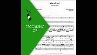 Part Predominant Recording ABENDLIED Felix Mendelssohn Full Mix Sample [upl. by Retluoc]