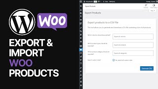 How To Export amp Import WooCommerce WordPress Plugin Products 🛒 [upl. by Harwin505]