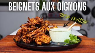 BEIGNETS aux OIGNONS à LINDIENNE avec une DÉLICIEUSE SAUCE  FACILE amp RAPIDE [upl. by Robaina]