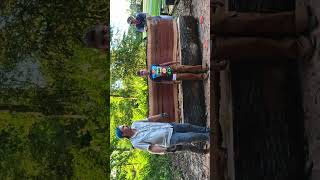 Slabbing a 36quot Red Oak with a Chainsaw Mill [upl. by Evy278]