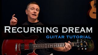 Recurring Dream Crowded House guitar lesson tutorial [upl. by Nynahs604]