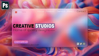 How to create a glass morphism in adobe photoshop CreativeStudios132 [upl. by Enitsirt778]
