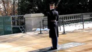 Tomb Guard quotWalking the Matquot at the Tomb of the Unknowns at Arlington National Cemetery [upl. by Rehtaef486]