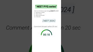 NEET 2024 question pyq biology 🔥 31 neet pyq studymotivation youtubeshorts trending viral [upl. by Ahseetal932]