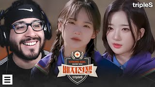 Reaction to tripleS  Strong Girl Badge War EP1 [upl. by Brenner618]