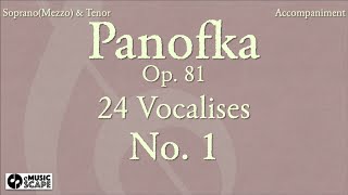 Panofka Op81 24 Vocalises No1 Soprano Mezzo amp Tenor [upl. by Elamef]