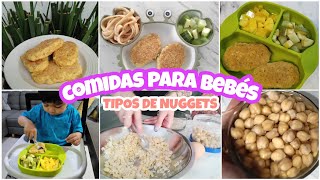 BLW COMIDA PARA BEBÉ DE 1 AÑO 👶🏻 NUGGETS PARA BEBÉS  GARBANZOS Y POLLO 🤍 [upl. by Batish813]