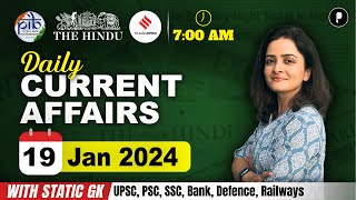 19 January Current Affairs 2024  Daily Current Affairs  Current Affairs Today [upl. by Arianne]