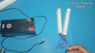 How to make 12v tube light with battery  led tube light ac to dc [upl. by Idolah950]