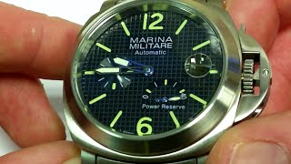 Parnis Marina Militare Automatic Power Reserve Wat [upl. by Ferri182]