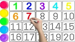 123 Number Counting  1 To 20 Numbers  1234 Number Names  123 learning for kids  Counting  pt14 [upl. by Seraphina]