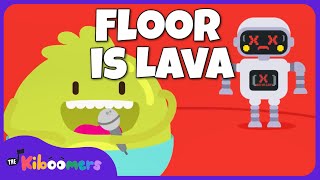 Floor Is Lava Song  THE KIBOOMERS Preschool Songs  Freeze Dance [upl. by Skoorb59]