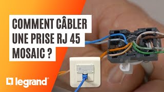 Comment câbler une prise RJ45 Mosaic Legrand [upl. by Pandich]