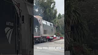 Classic chugging noise of a P42DC amtrak railfanner coaststarlight p42dc santabarbara p42 fyp [upl. by Nuli669]