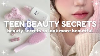 teen beauty secrets to look more beautiful 🫧🎀 beauty hacks and tips [upl. by Blasius267]