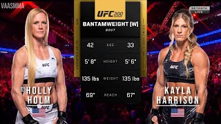 HOLLY HOLM VS KAYLA HARRISON FULL FIGHT UFC 300 [upl. by Attenra]