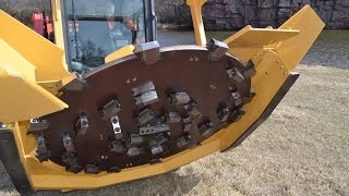 Operating Techniques Disc Mulcher Attachment for SkidSteer GEN I  Diamond Mowers [upl. by Adneram]