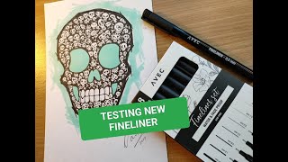 Testing AVEC fineliner Halloween drawing [upl. by Yleak]