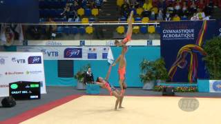 GREAT BRITAIN Womens Groups  Balance Qualifications  2014 Acrobatic Worlds Levallois FRA [upl. by Llydnek928]