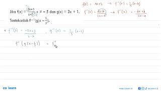 Jika fx2x3x5 x5 dan gx3x1 Tentukanlah f1gx13 [upl. by Katrina]