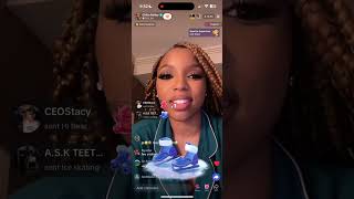 Chloe Bailey TIKTOK LIVE TALKS ABOUT BABY HALO 12024 [upl. by Bridwell]