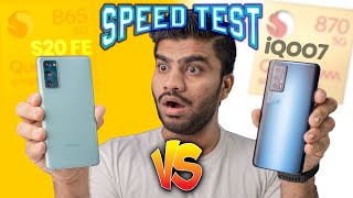 Galaxy S20 FE 5G vs iQOO 7 SD 865 vs SD 870 Speed Test Comparison  Samsung SHOCCKED me😱 [upl. by Enra]