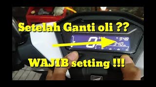 Cara setting oil change vario 125150 vario125 vario150 how to setting oil change [upl. by Aillicirp]