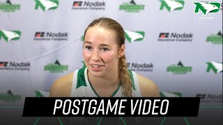 UND Womens Basketball  Kacie Borowicz Postgame Press Conference  11124 [upl. by Hgieloj]