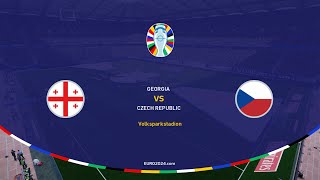 UEFA EURO 2024 Georgia vs República Checa Grupo F SIMULACIÓN PES2021 4K [upl. by Alimac]