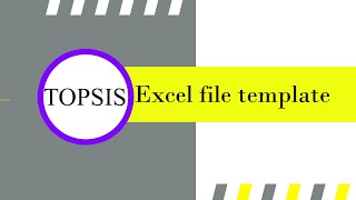 topsis using excel  an example of topsis method using excel [upl. by Renell]