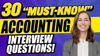 30 ACCOUNTING INTERVIEW QUESTIONS AND ANSWERS How to Pass an Accountant Interview [upl. by Markiv]