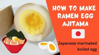 How to make RAMEN EGG🍜 Ajitama🥚 Japanese marinated boiled egg [upl. by Adlesirc18]