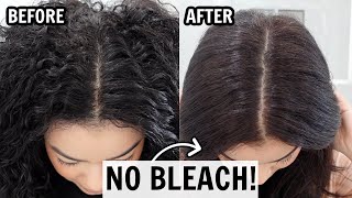 How To Lighten Black Box Dyed Hair With NO BLEACH 😱 IT WORKS [upl. by Coffeng458]