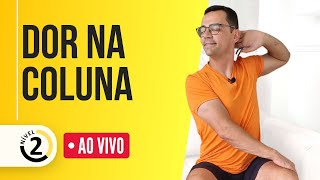 🔴 ALONGAMENTO PARA COLUNA  AO VIVO  Nível 2  Exercícios para Idosos [upl. by Kari]