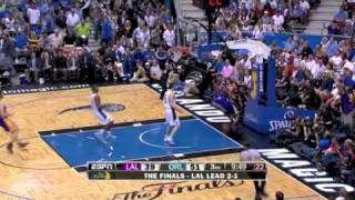 Swipe and Slam  Trevor Ariza Great Steal on Hedo Turkoglu and Monster Slam vs Magic 06112009 [upl. by Aenat]