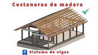 Modelar COSTANERAS de madera  SISTEMA DE VIGAS [upl. by Flossie882]