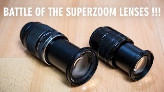 Panasonic 14140mm vs Olympus 12200mm BATTLE of the Micro Four Thirds Travel Super Zoom Lens [upl. by Ahsikym]