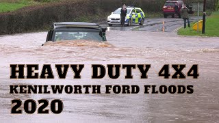 Kenilworth Ford Floods 2020  Heavy Duty 4X4 Warwickshire England [upl. by Jadd]