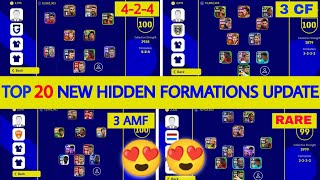 Top 20 New Formations Update With Playstyle Guide In eFootball 2023 Mobile  424 Formation Update [upl. by Bernadine977]