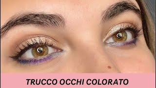 TRUCCO OCCHI COLORATO makeuptutorial makeup beauty beautytutorial eyemakeup [upl. by Ala]