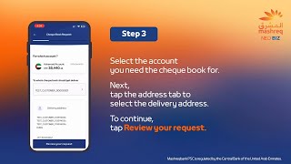 Bank With Ease  How to request a cheque book for Business Account  Mashreq UAE [upl. by Hamrnand95]