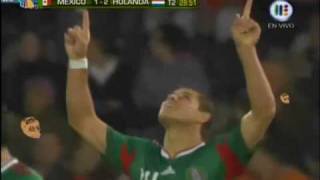 Amistoso Mexico Vs Holanda 1er Gol Mexico Javier Chicharito Hernandez 26 mayo 2010 [upl. by Chon]