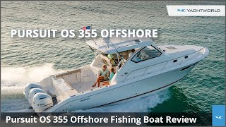 2021 Pursuit OS 355 Offshore Fishing Boat Walkthrough Review [upl. by Llerrej]