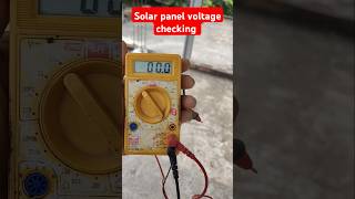 Solar panel Voltage checking electrical elctrician electricalengineering electricalwiringshort [upl. by Slyke]