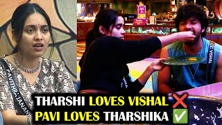 THARSHIKA ❤️ VISHAL ❌ PAVI ❤️ THARSHIKA ✅  BIGG BOSS 8 TAMIL DAY 52  27 Nov 2024  RampJ 20 [upl. by Adnorat]