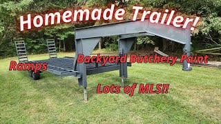 Homemade Trailer Part 7  Ramps Paint and MLS [upl. by Emmit]