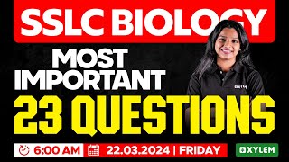 SSLC Biology  Most Important 23 Questions  Xylem SSLC [upl. by Ennaitak348]